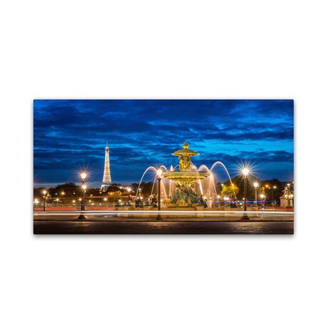 Trademark Fine Art Mathieu Rivrin 'Place de la Concorde' Canvas Art, 16x32 RV0028-C1632GG